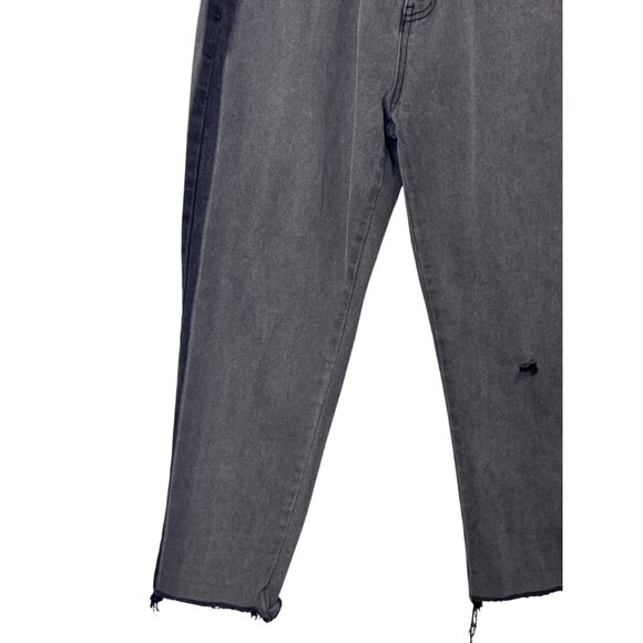 Nasty Gal grey black Side By Side high waisted mom jeans size 40 - Picture 7 of 11